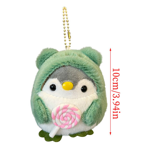 Jucărie de pluș mini pinguin cu lanț agățat 1