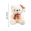 Orsetto di peluche bianco con cappello, 20 cm 3
