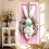 Decoração de banner vertical para porta externa com tema de Páscoa 4