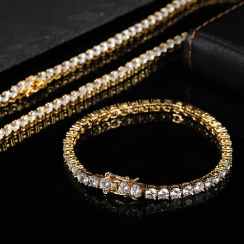 Amazon Essentials tennisarmband, 18k verguld sterlingzilver 2