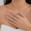 Patchwork gotische ringen van legering, set van 4 4