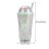 Regenboogpop bubbel rietjesbeker 500ml dubbellaags plastic 3