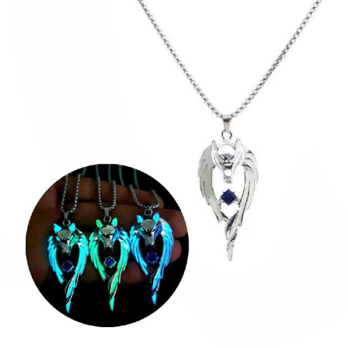 Wolf hanger ketting van lichtgevende legering 1