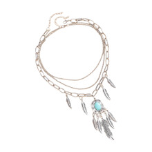Pack de 2 colliers de plumes occidentaux antiques avec