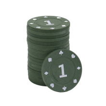 100Pcs/pack Plastic Poker Chip Gambling Chip Casinos European-1