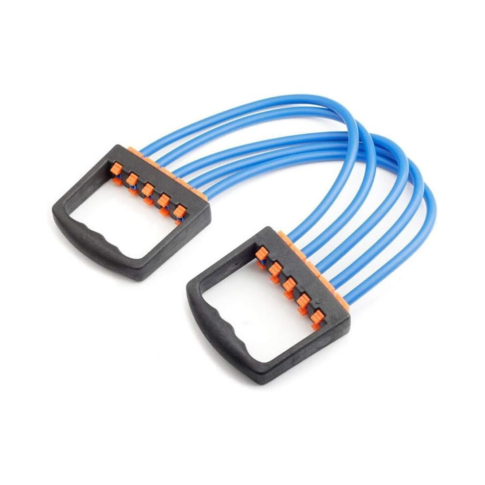 Chest Expander, Gym Exercise Chest Pull Expander Fitness Puller Five Detachable Rubber Resistan