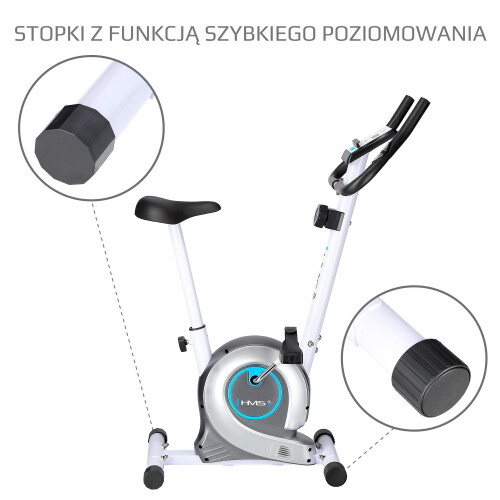 Magnetische hometrainer, wit, verstelbare weerstand 1