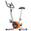 Bicicleta estática, color plata y naranja, resistencia ajustable 4