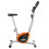 Bicicleta estática, color plata y naranja, resistencia ajustable 5