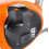 Bicicleta estática, color plata y naranja, resistencia ajustable 7