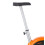 Bicicleta estática, color plata y naranja, resistencia ajustable 9