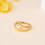 Chunky18K Forgyldt Rustfrit Stål Ring til Kvinder 5