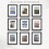 8x10 Schwarze Bilderrahmen, 9er-Set – Passend für 5x7 mit Passepartout oder 2