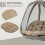 Hanging Egg Chair, Folding Texteline Swing Hammock 7