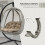 Hanging Egg Chair, Folding Texteline Swing Hammock 8