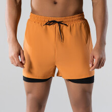 (Olive Drab, XXL) Men’s Adult Swim Trunks, New Boxer-Style Double-Layer Loose-Fit Quick-Drying Swimwear, Plus-Size Hot Spring and Beach Pants