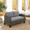 Two-Seater Rattan Outdoor Sofa - Dark Grey 4