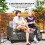 Two-Seater Rattan Outdoor Sofa - Dark Grey 5