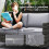 Two-Seater Rattan Outdoor Sofa - Dark Grey 7