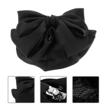 Fermaglio per capelli nero con fiocco per donna – 1 pezzo