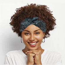 Diadema turbante ancha para mujer – Suave, elástica y antideslizante para el cabello.