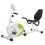Bicicleta estática magnética reclinable, blanca/verde 1