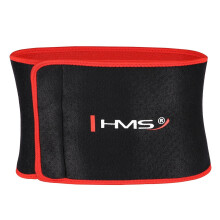 Waist Support Belt, Black-Red, Adjustable Fit