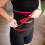 Waist Support Belt, Black-Red, Adjustable Fit 3