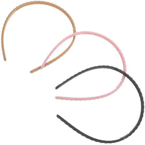 Conjunto de 3 faixas de cabelo trançadas para meninas, rosa