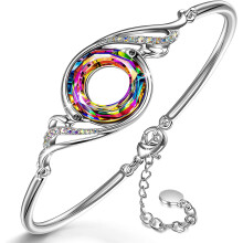 Pulsera Phoenix con cristales austriacos, ajustable.