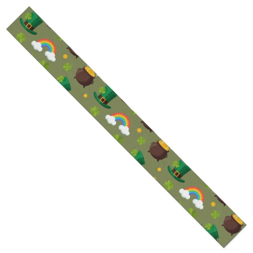 Caminho de mesa arco-íris em imitação de linho, 35 x 305 cm