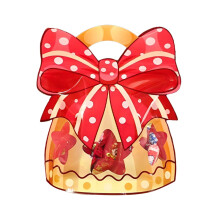Sacolas de Natal reutilizáveis com tema de Papai Noel, com zíper e