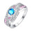 Spinelli Silberner Zirkonia-Ring mit Initialen für Damen, Größe 10 1