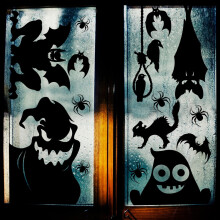 Adesivi per finestre di Halloween – 4 fogli Mostro gigante