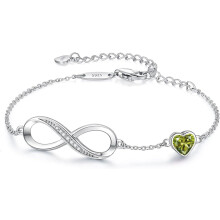 Infinity Hart Armband van 925 sterling zilver –