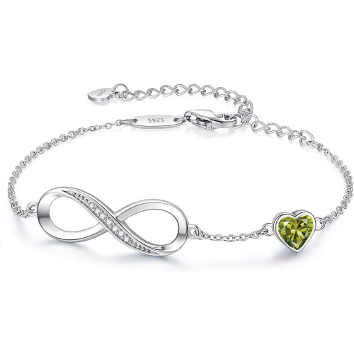 Infinity Hart Armband van 925 sterling zilver –