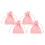 Pacote com 4 Sacolas de Presente Rosa de Flanela com Cordão 4