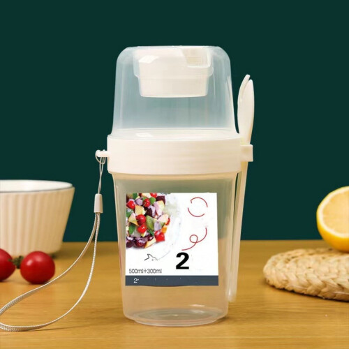 Pots de yaourt réutilisables avec couvercles et cuillères, 800 ml (27 oz). 1