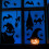 Αυτοκόλλητα παραθύρου για το Halloween με τρομακτικές σιλουέτες τεράτων 5