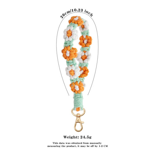 Breloc tip breloc boho macrame cu model margarete 1