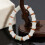 Pulsera de bambú con jade de roca – Joyería Feng Shui ajustable 5