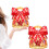 Sacolas de Natal reutilizáveis com tema de Papai Noel, com zíper e 2
