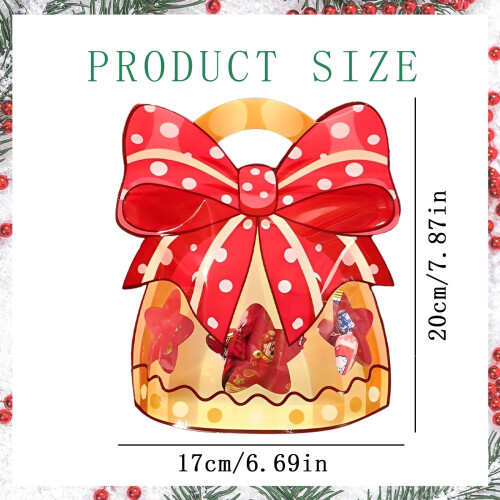 Sacolas de Natal reutilizáveis com tema de Papai Noel, com zíper e 2