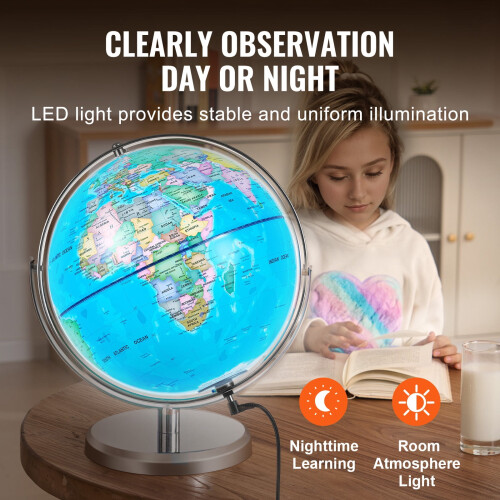 13 Inch Illuminated Educational Globe 2