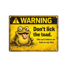 Funny Please Do Not Lick The Metal Warning Sign Suitable For Decoration In Various Living Room Garland
