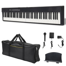 88 Key Folding Piano Semi-Weighted Keyboards Digital Piano w/ MIDI Bluetooth Handbag