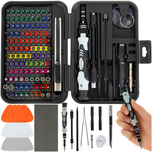 Precisieschroevendraaierset, 133-delig, CRV-bits 1