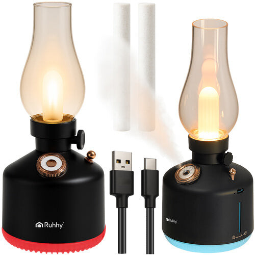 Umidificatore d'aria USB e luce notturna, 280 ml, 14 LED RGB