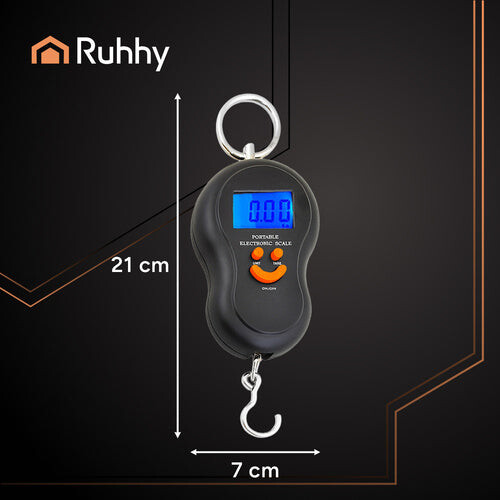 Balança de gancho com visor LCD, capacidade de 50 kg e função tara. 1