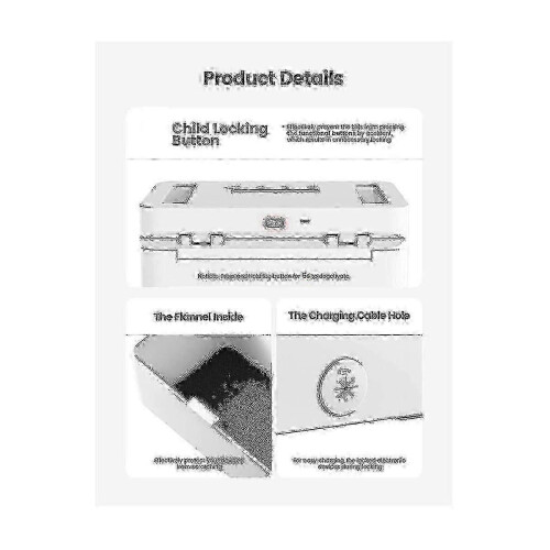 Metal Timed Lock Box,Time Lock Box with Child Lock and LED Display,Self-Control Timer Locker for Pho 2